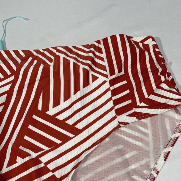 NEW Sea‎ Level [ 12 US ] Mix Striped High Waisted Bikini Bottom Sun Orange - Picture 7 of 12